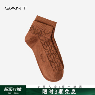 袜子女款 休闲文艺日常百搭几何图案棉感低筒袜 甘特秋冬新款 GANT