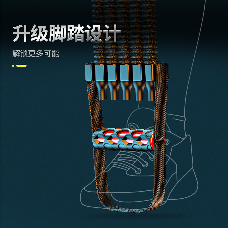 新款扩胸拉力器臂力男士训练家用健身器材练胸肌手臂锻炼带弹力绳