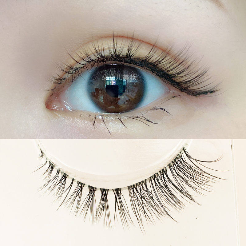 3对装超自然4d假睫毛多层交叉飞扬型浓密素颜款日常仿真眼睫毛女