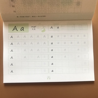 3-6岁幼儿园26个英文字母描红本 ABCabc手写铅笔练习薄 英语字母描红字帖 学前班简单常用英语单词描红本 学前班四线三格字母描写