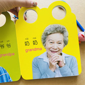 人物职业卡片加厚撕不烂宝宝看图认人物爸爸妈妈爷爷奶奶称呼图案0 3岁幼儿看图认人物和职业大卡大图大字绘本加厚婴儿童益智玩具