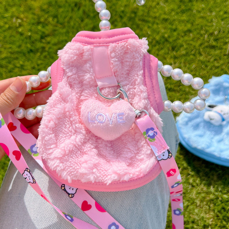 超小体狗狗衣服xxs1斤内小型幼犬吉娃娃小鹿犬可牵引背心保暖冬天