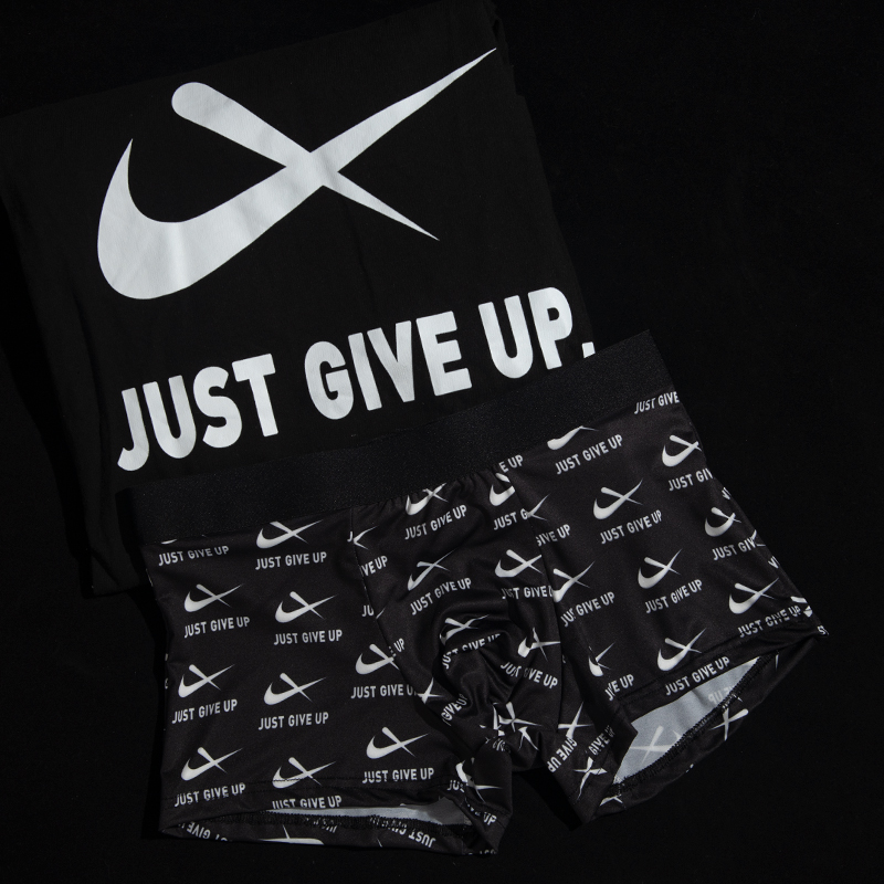 水纹游戏蓝色牛奶丝面料男士内裤