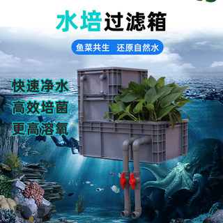 鱼缸水培过滤盒鱼池过滤器周转箱锦鲤池外置循环增氧水族上置养花