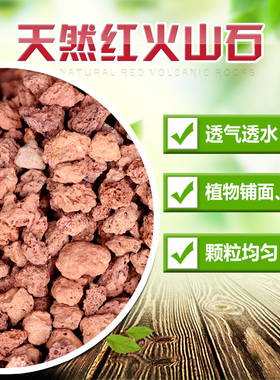 天然红色火山石多肉铺面石鱼缸垫底石透气滤材造景黑岩石过滤包邮