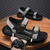 潮流运动外穿防滑耐磨软底开车拖鞋 两用沙滩鞋 夏季 新款 男男士 凉鞋