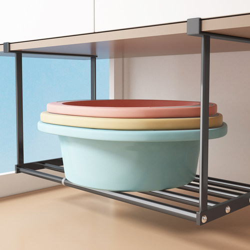 洗脸盆收纳架子不锈钢浴室柜下分层盆收纳架卫生间置物架各种神器