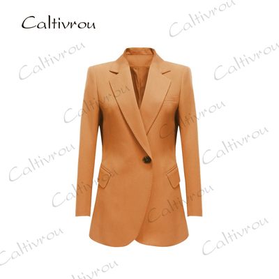 【现货】Caltivrou 高奢款~一粒扣翻领西装外套-C/A148-Y2683