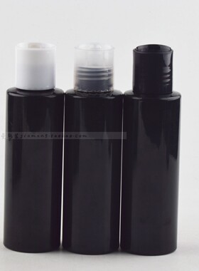 100ml毫升黑色瓶子千秋盖瓶高档便携 按压分装瓶