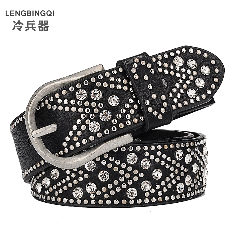 时尚水钻新款炫酷潮流风格腰带