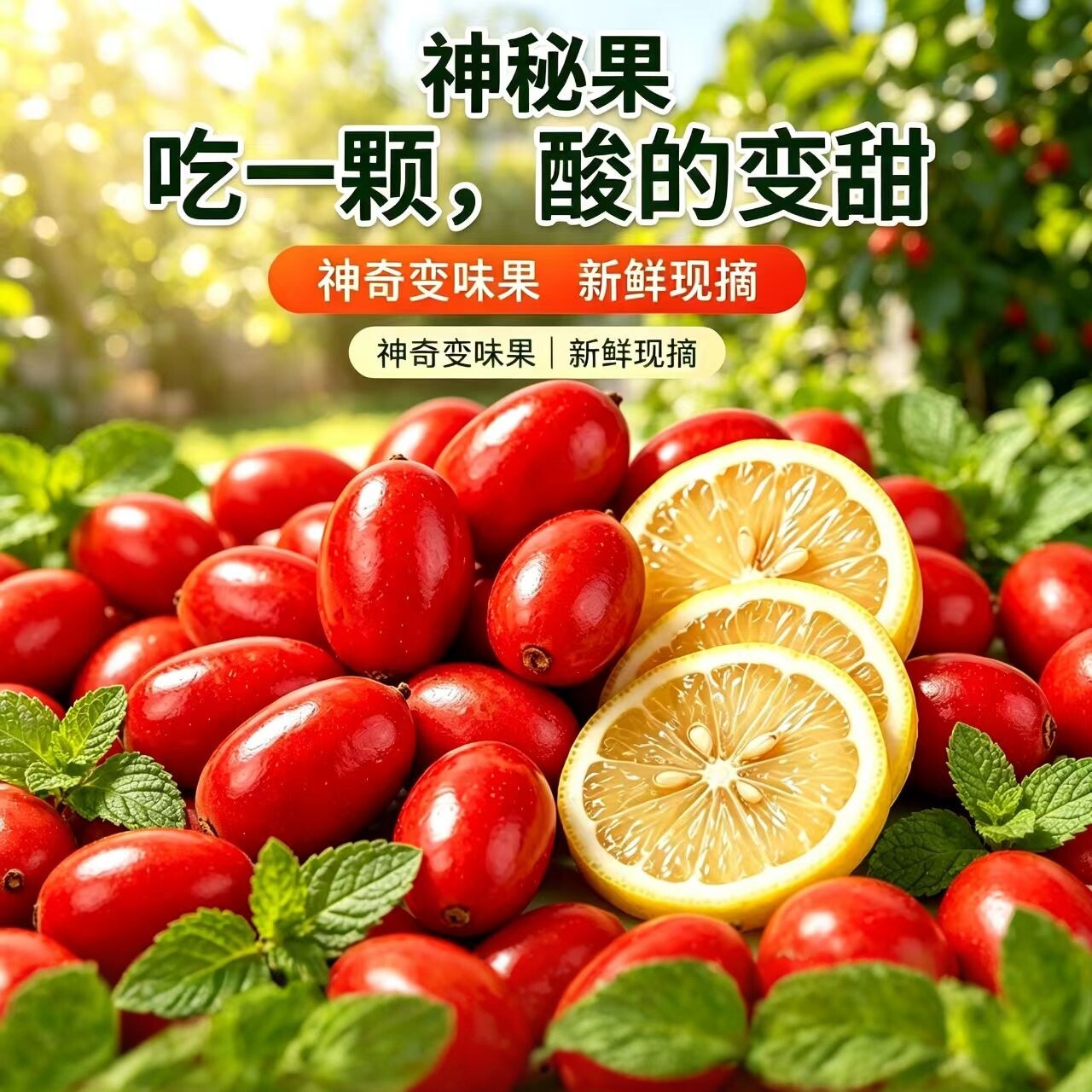 神秘果鲜果酸变甜变味果蜜拉圣果其它