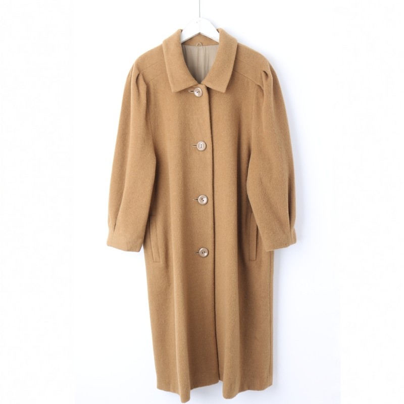 古着vintage大衣毛呢绒孤品外套日本制中长款单双排扣气质宽松12A,女装/女士精品,毛呢外套,淘宝优惠券,粉丝福利购,淘宝优惠卷