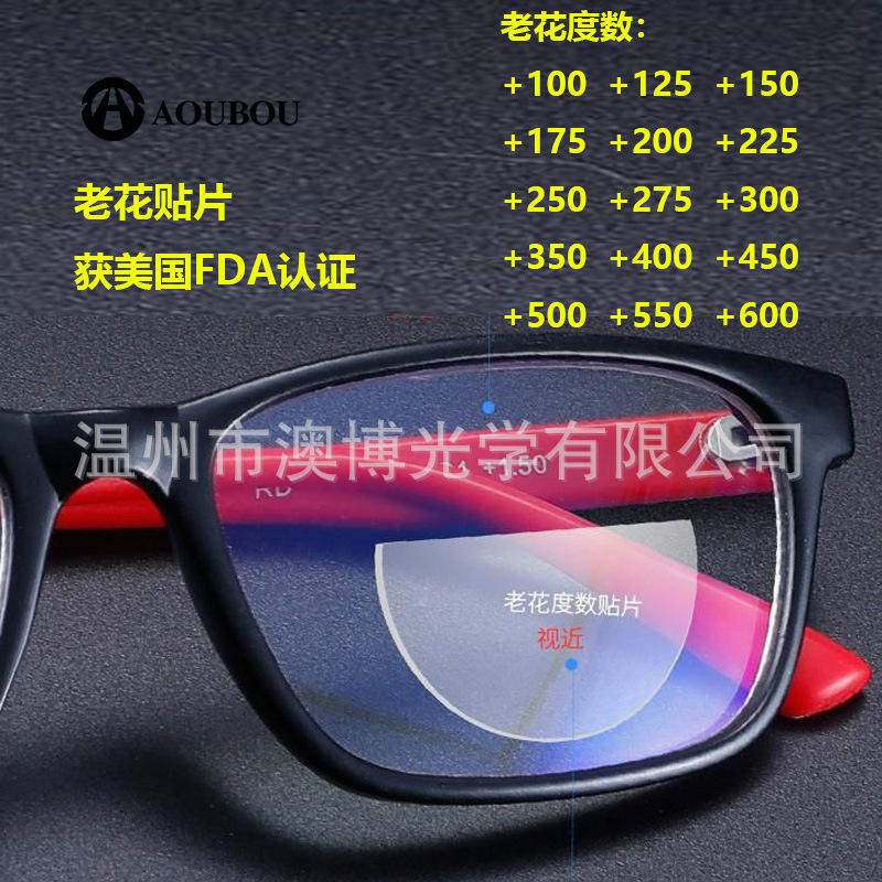 黑科技液态硅胶老花贴片自粘可贴