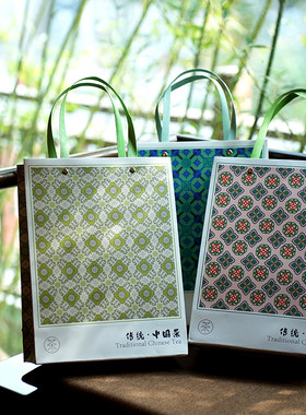 新款春茶手提袋明前绿茶袋子