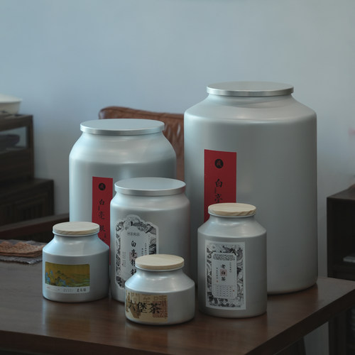 纯铝制茶厂存储茶叶专用防潮罐子