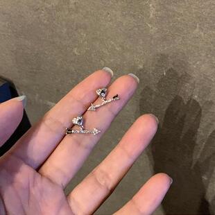 丘比特之箭~ 爱心弓箭小耳钉小众复古设计耳环2025年新款耳饰