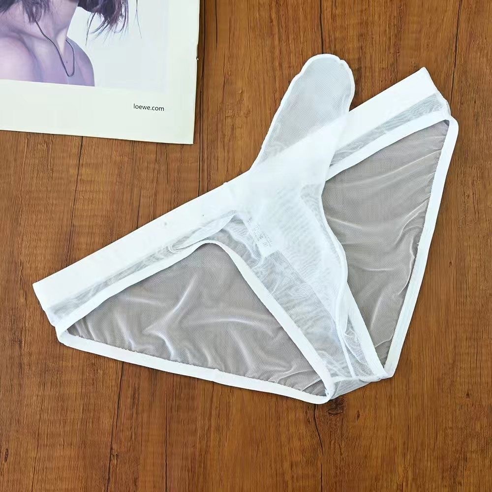 男士三角内裤细薄网纱全透明性感时尚大象鼻子内裤低腰修身潮男裤