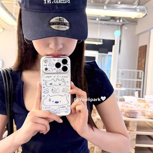 简约可爱线条小狗适用苹果iPhone17ProMax手机壳16pro新款15小众14高级感15promax硅胶114pro全包套