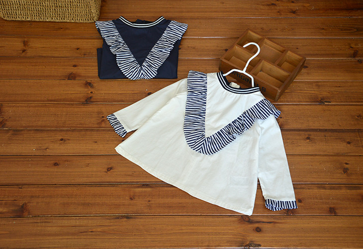 Chemise fille à manche longue en coton - Ref 2085605 Image 3