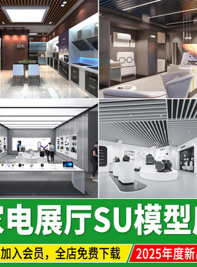 家电展厅电器专卖店商场展柜厨电专卖店生活馆体验店素材SU模型