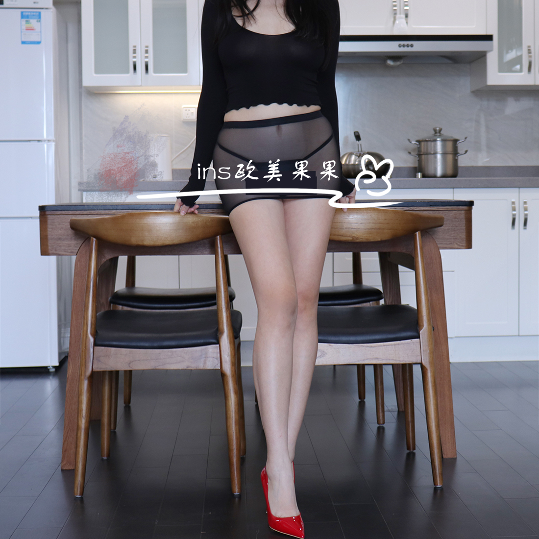 短裙欧美网纱透视半身裙性感