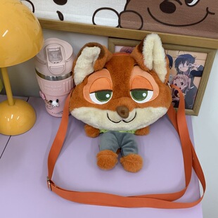 疯狂动物城尼克狐狸毛绒双肩包女卡通可爱玩偶背包