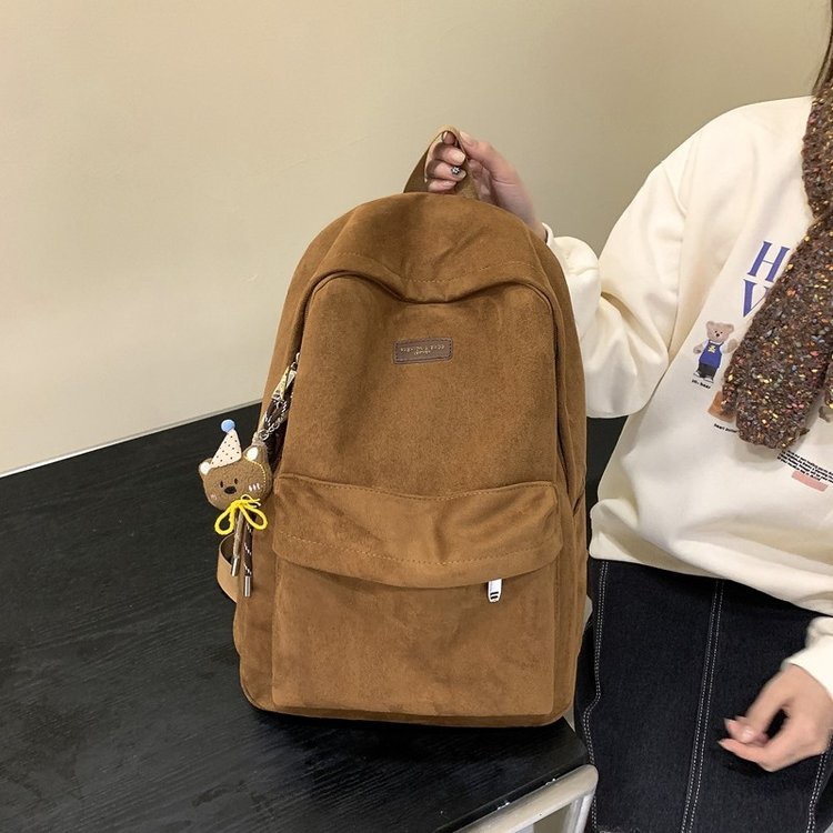 复古帆布大容量百搭双肩包