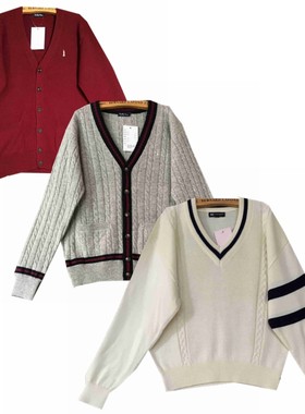 古着中古学生日本学院JK织套头毛衣针织衣JK制服开衫女生背心3