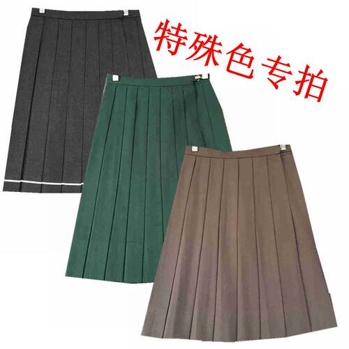 学院风灰色百褶短裙JK制服