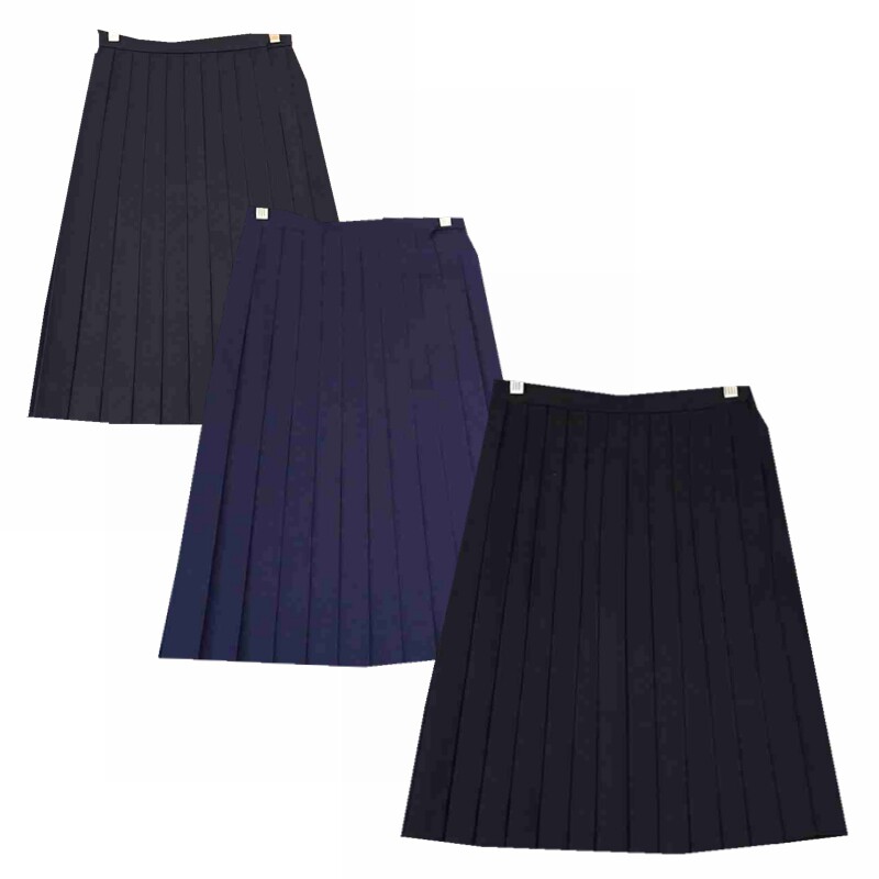 中古古着日本JK制服 中古日系学院纯色百褶中长裙短裙半身裙9