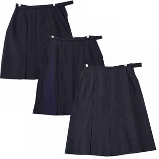中古 古着日系学院风纯色黑色灰色百褶短裙软妹子JK制服半身裙1