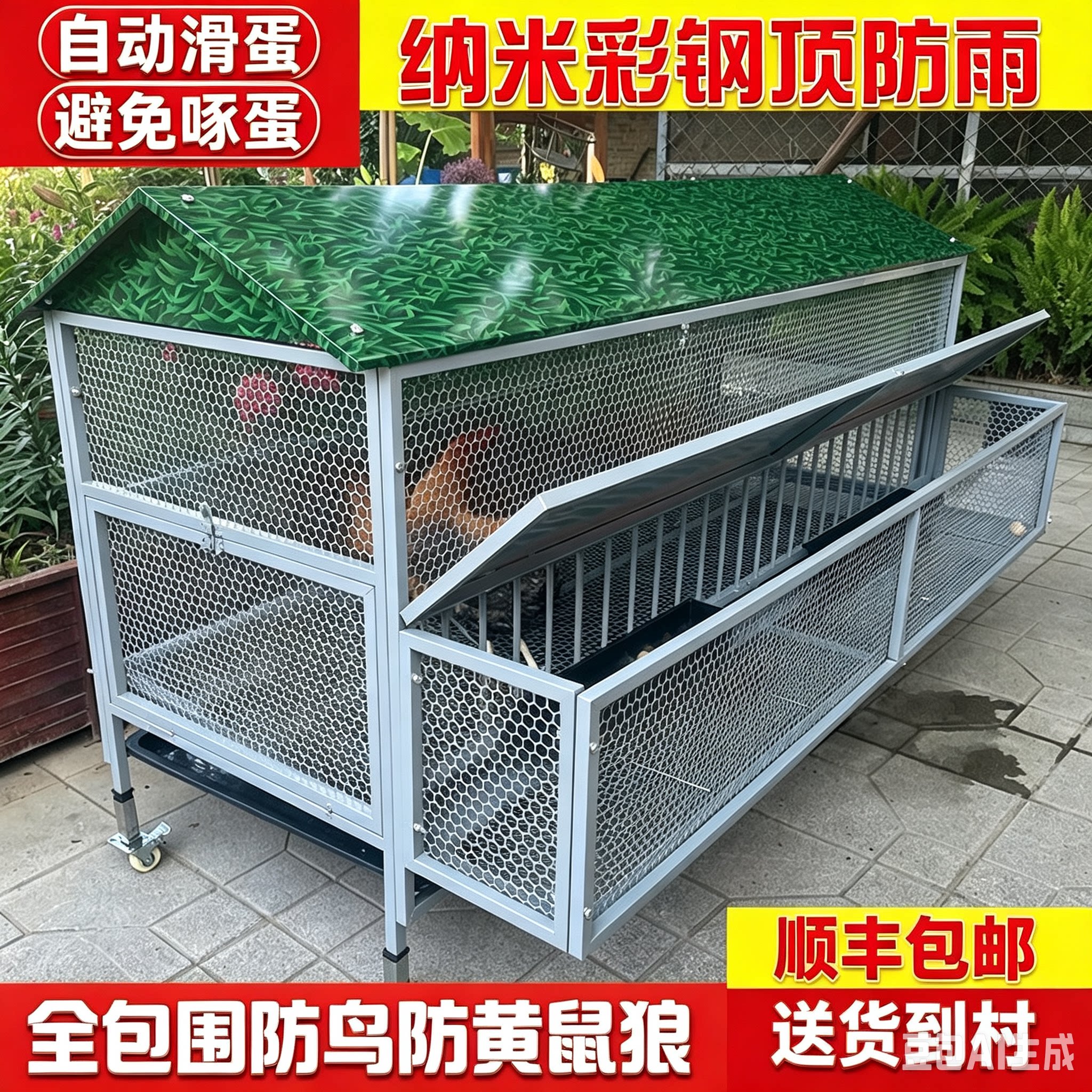 鸡笼家用室外新型防雨防黄鼠狼防鼠养殖鸡笼防啄鸡全防护下蛋鸡笼