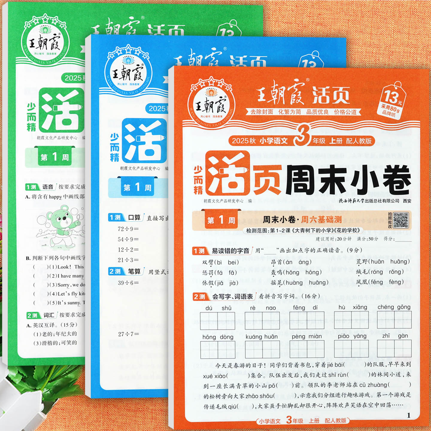 王朝霞周末小卷三年级上考点梳理