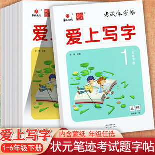 笔迹考试体爱上写字同步默写练习本暑寒假衔接作业小学生写字课课练下册一课一练 6下默写写字课状元 2024人教版 小学语文同步字帖1