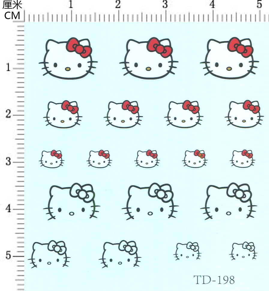 痛车水贴纸比例模型kitty猫