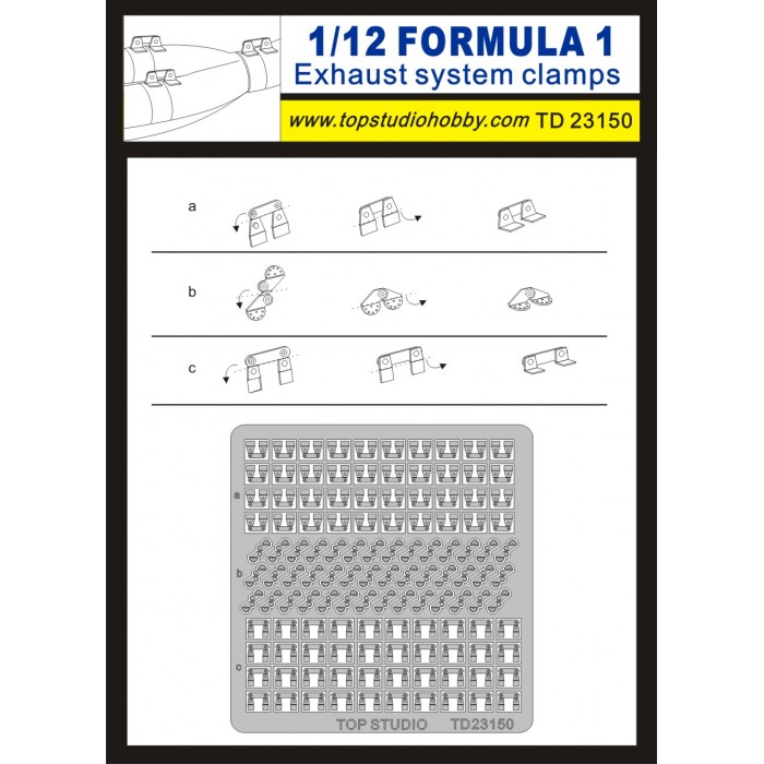 Top Studio TD23150 1/12 F1赛车排气系统专用挂钩 模型改造件