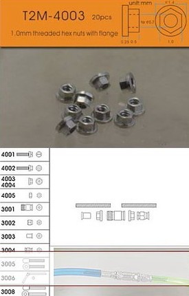 1.0mm六角法兰螺帽模型用改造件
