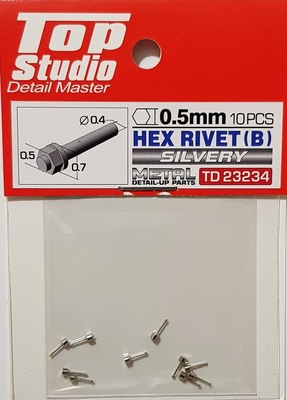 模型TD0.5mm六角铆钉模型改造件