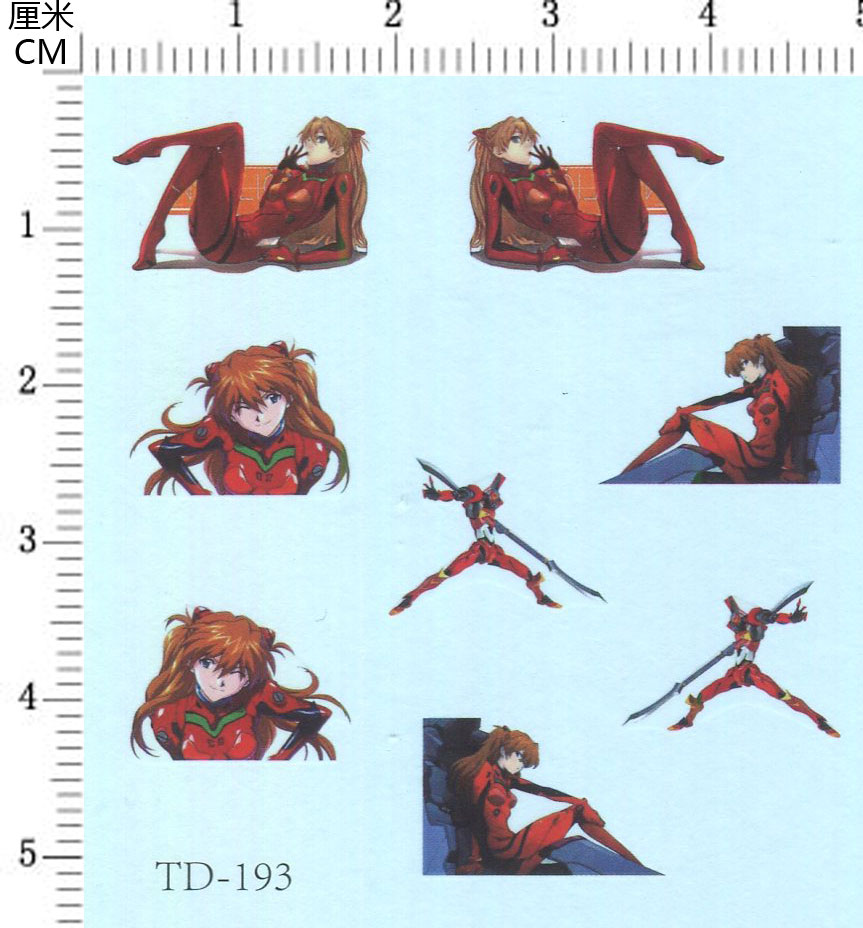 1:64 1:43 小比例模型 EVA 福音战士 明日香痛车水贴纸