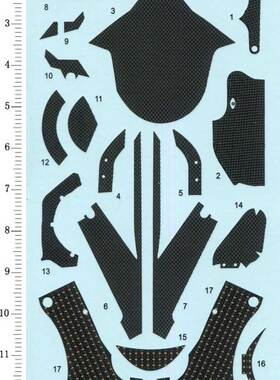 天地模型 1/12 RC211V 06 摩托模型碳纤维改装水贴纸 配田宫