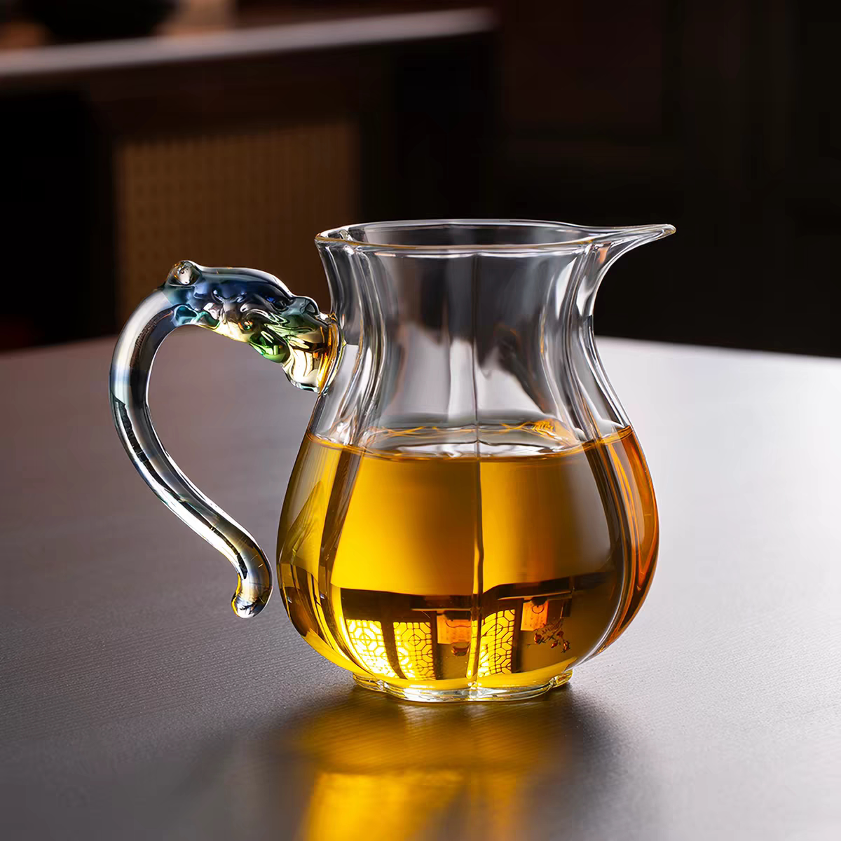 玻璃洛神公道杯家用专用茶具公杯高级耐高温透明耐热茶海分茶器