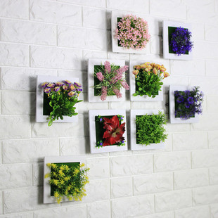 仿真花假花壁挂客厅室内花卉绿植摆件店铺花墙背景墙创意墙面装 饰
