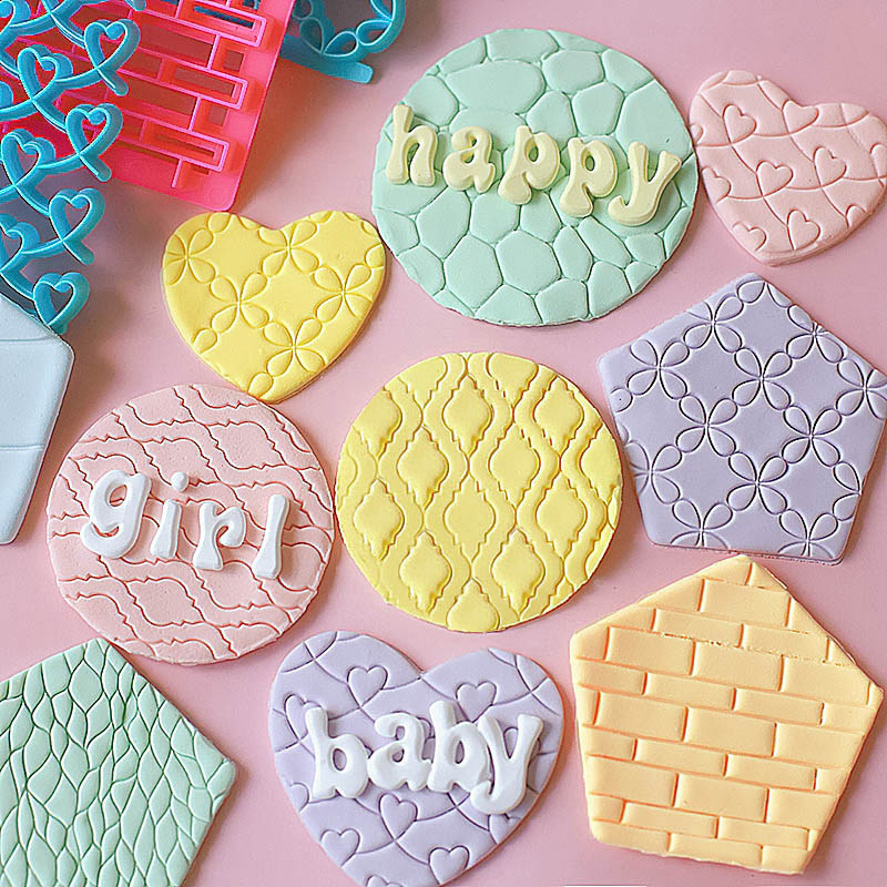 烘焙爱心花朵棱形墙石头纹理压花条集合翻糖蛋糕胚糖皮印花切模,厨房/烹饪用具,烘焙模具,淘宝优惠券,粉丝福利购,淘宝优惠卷