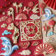 蛋糕硅胶模具国风中式 祥云折扇桃祝寿恭喜发财翻糖干佩斯脱模工具