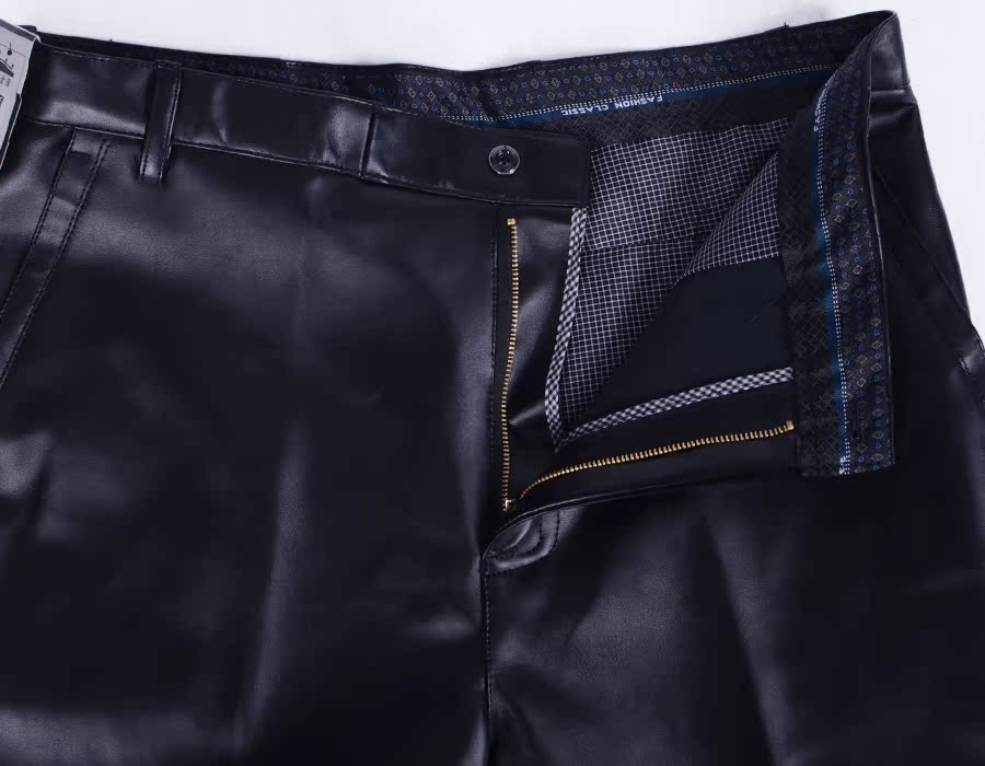 Pantalon cuir homme droit pour hiver - Ref 1479099 Image 4
