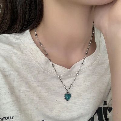 新款2021温感变色小爱心INS项链