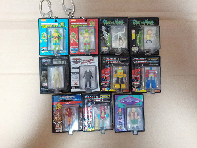 正品外贸 超迷你模型 复古仿真挂卡 希曼 变形金刚 忍者神龟 现货