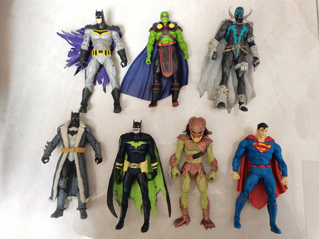 现货 mcfarlane麦克法兰dc 蝙蝠侠 超人 再生侠乌鸦 可动手办模型