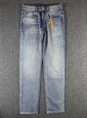男士洗水做旧磨白 SLIM FIT 经典Lawton修身款 牛仔裤