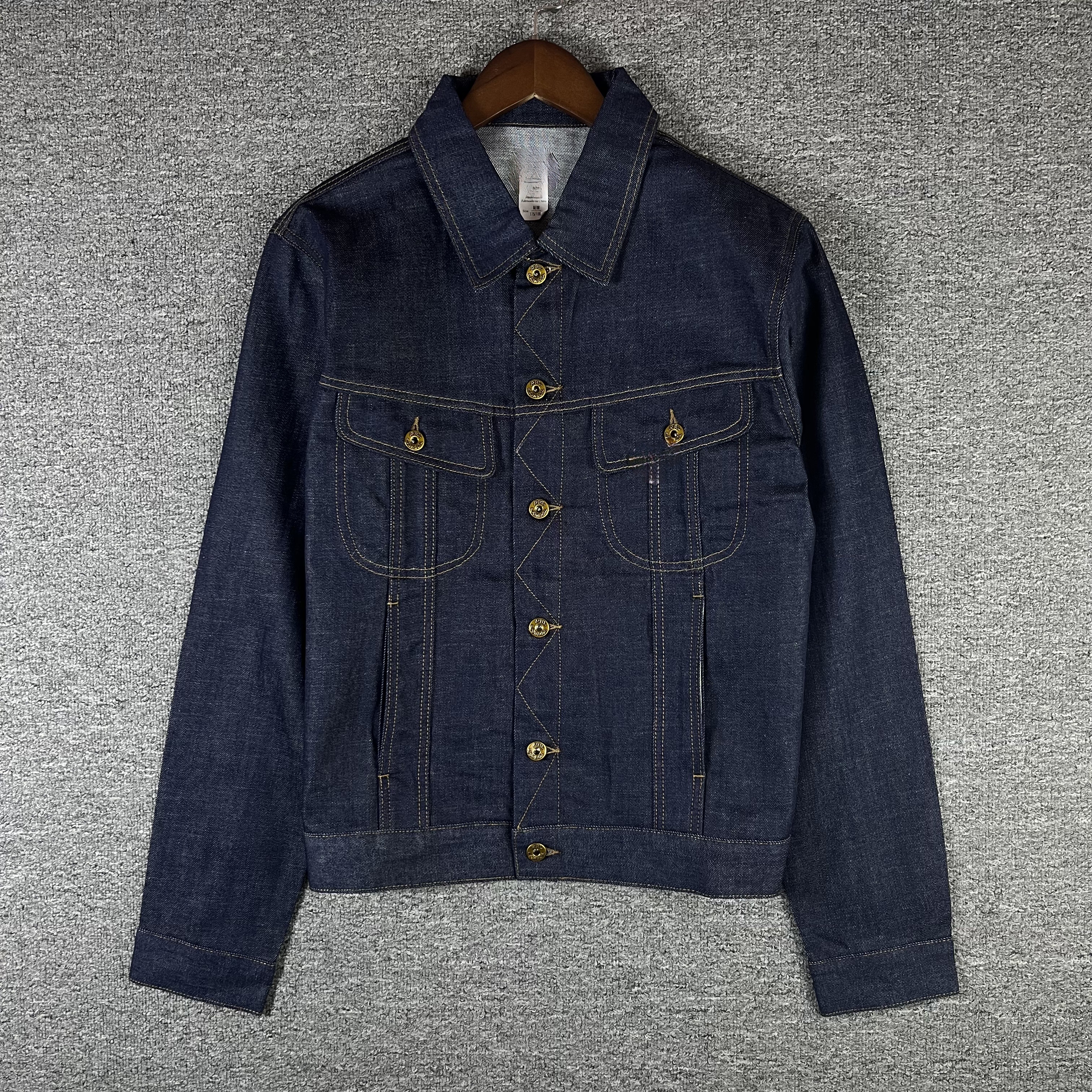 RRL双R 美式复古赤耳丹宁原色男士牛仔夹克 外套